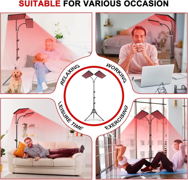 Red Light Therapy Lamp, Infrared Light Therapy Device with Stand, 660nm Red - Image 6