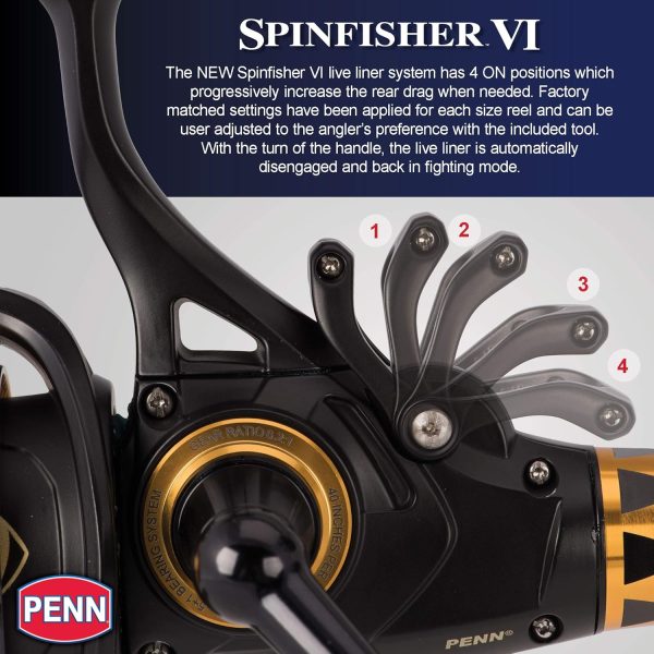 PENN Spinfisher VI Spinning Fishing Reel - Image 11