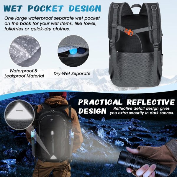 RAINSMORE Hiking Backpack 40L Lightweight Packable Camping Backpack - Image 6