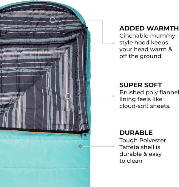 Teton Celsius Regular, -25F, 20F, 0F Degree Sleeping Bags, All Weather Bag - Image 4