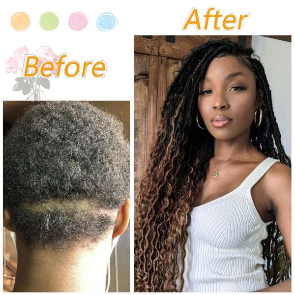 24 Inch 8 Packs Goddess Locs Crochet Hair Natural Looking, Bohemian River - Image 5