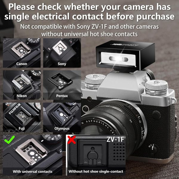 Upgrade Aluminum F1 Mini Camera Flash with Diffuser for Ricoh - Image 5