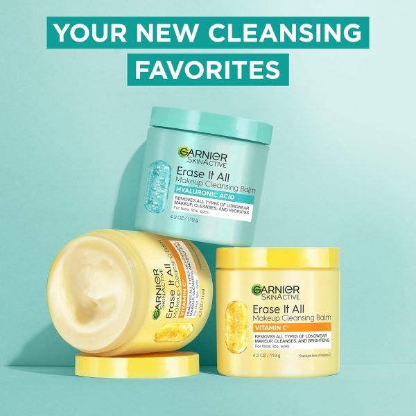 Garnier Erase It All Makeup Cleansing Balm with Hyaluronic Acid, Replumping - Image 6
