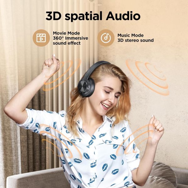 Noise Cancelling Headphones: Wireless Over Ear Bluetooth Headphones with - Image 5