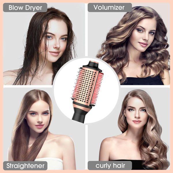 4 in 1 Hair Dryer Brush Blow Dryer + Hair Straightening Brush, 1000W 3 Temp - Image 2