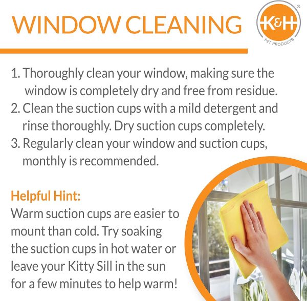 K&H Pet Products Cat Window Perch for Large Cats, EZ Mount Penthouse Window - Image 5