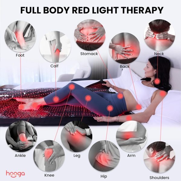 hooga Red Light Therapy Blanket, Full Body Near-Infrared Triple Chip LED - Image 5