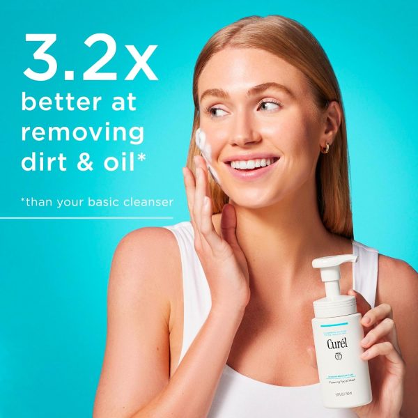 Curel Japanese Skin Care Foaming Daily Face Wash for Sensitive Skin, - Image 2