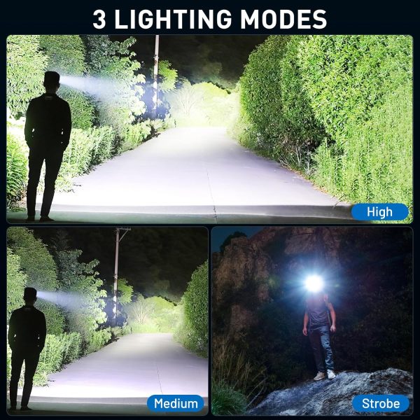 Rechargeable Led Headlamp, 990000 Lumen Super Bright Head Lamp with 3 Modes - Image 5