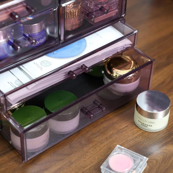 Cq acrylic 3 Pack-big Makeup Organizer, Multi-purpose Make Up Holder, Large - Image 4