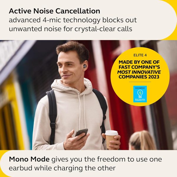 Jabra Elite 4 True Wireless Earbuds - Active Noise Cancelling Headphones - - Image 3