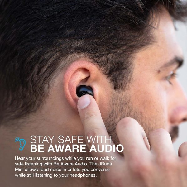 JLab JBuds Mini True Wireless Bluetooth Earbuds + Charging Case, Charcoal - Image 6