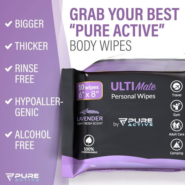 Body Wipes for Women - 12 Pack - 120 Extra Thick Deodorant Wipes - - Image 6
