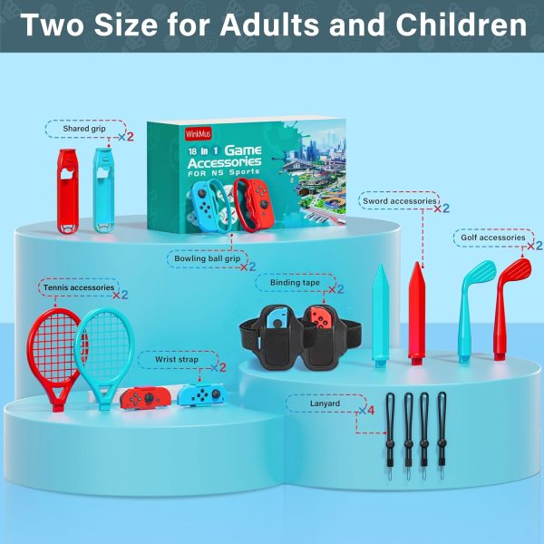 WinkMus Switch Sports Accessories - 18 in 1 Switch Sports Bundle Compatible - Image 2