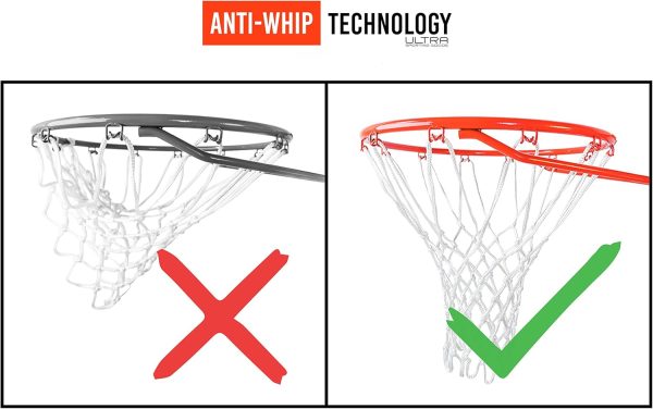 Heavy Duty Basketball Net Replacement - All Weather Anti Whip, Fits - Image 4