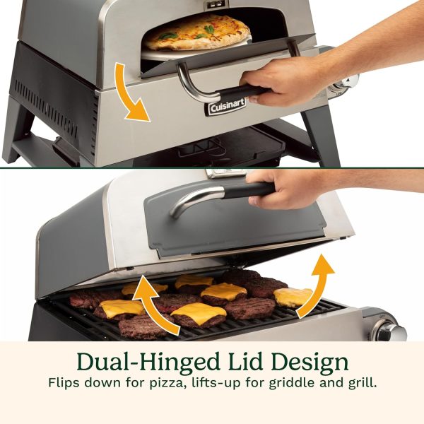 Cuisinart CGG-403 3-in-1 Grill, Griddle and Pizza Oven, Stainless Steel - Image 6