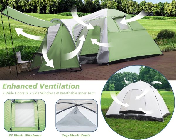 Pop up Tent for Camping, 3-4 Person Instant Pop up Tents, Pop-up Camping - Image 6