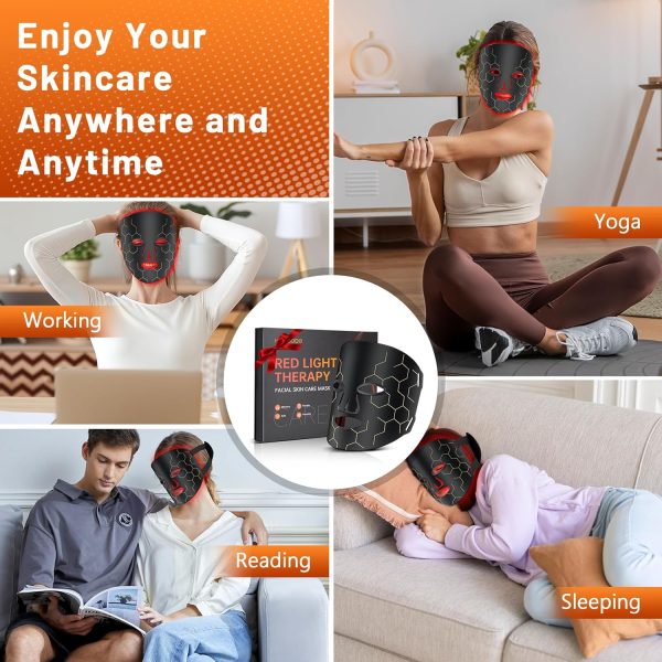 Red Light Therapy for Face, 7+1 Colors Red Light Therapy Mask Portable and - Image 9