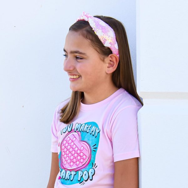 FROG SAC Heart Headband for Girls - Knotted Valentines Day Head Bands for - Image 3