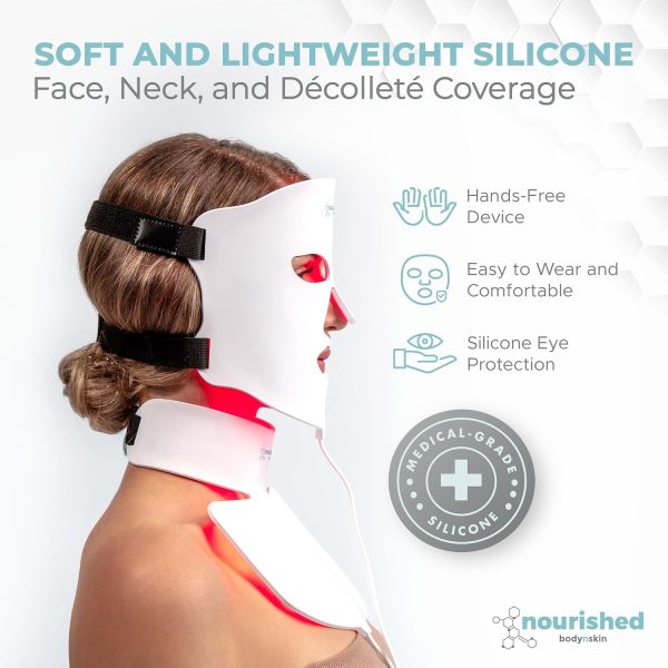 LED Light Therapy Face & Neck Mask - Facial Skin Care Device - 7 Colors Red - Image 6
