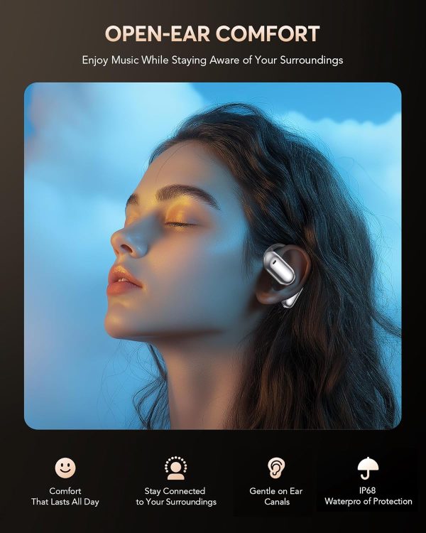 Ultra Open Ear Headphones Wireless Bluetooth - Ergonomic Pro Over The Ear - Image 3