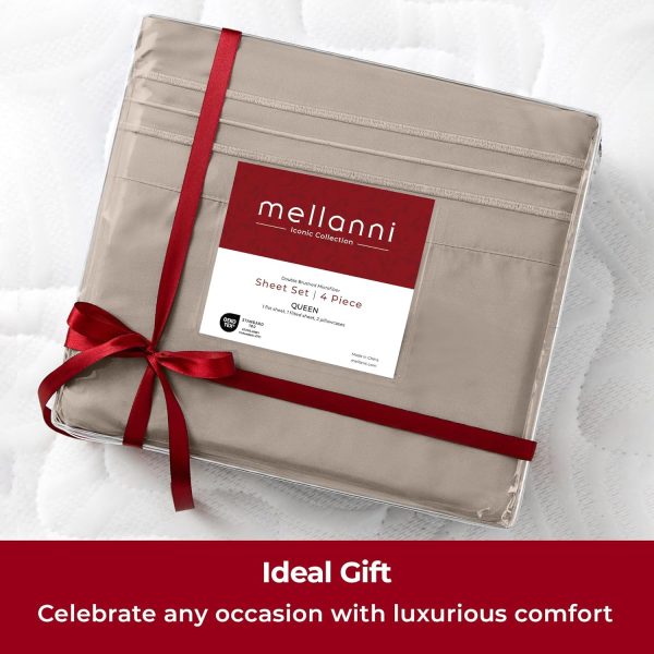 Mellanni Extra Deep Queen Sheets - 4 PC Iconic Collection Bedding Sheets & - Image 9