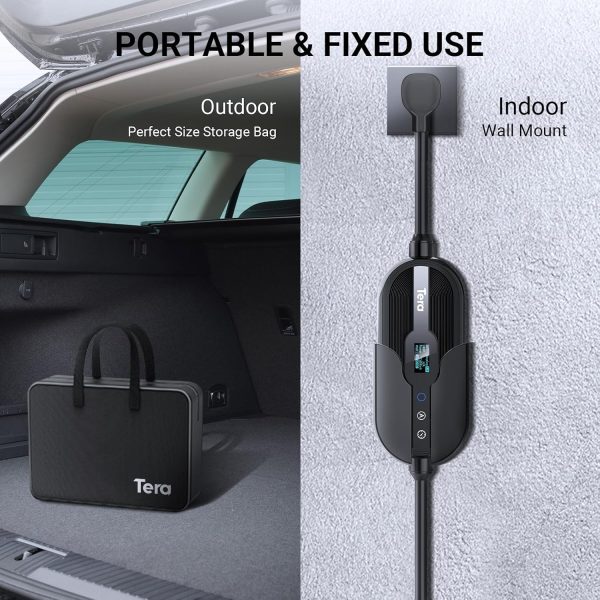 Tera EV Charger Level 2 J1772: 32A 16A 240V ETL Certified Dual Use Portable - Image 6