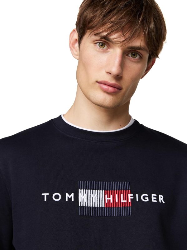 Tommy Hilfiger Men's Medium Weight Crewneck Sweatshirt with Embroidered - Image 2