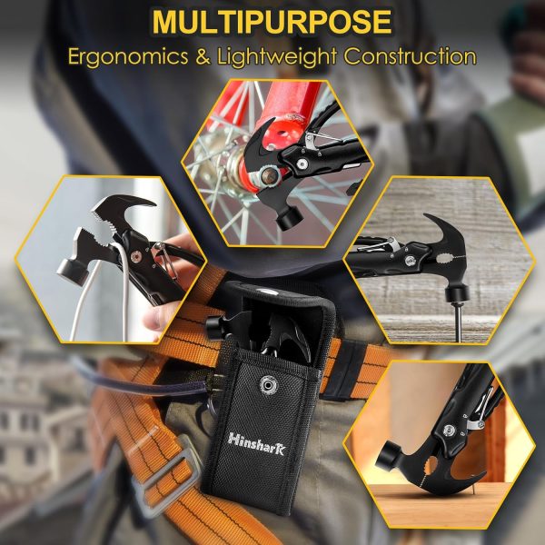 Gifts for Men, Stocking Stuffers for Adults Men Hammer Multitool, Christmas - Image 4