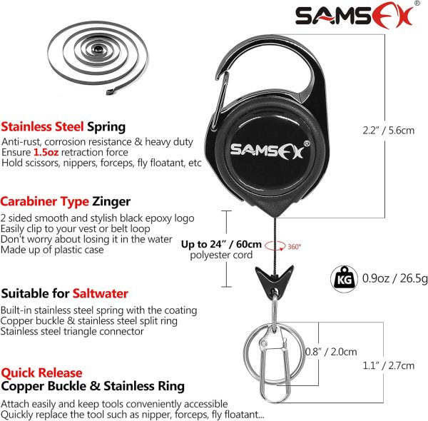 SAMSFX Fishing Knot Tying Tool, Multifunctional Fly Fshing Nippers, Quickly - Image 3