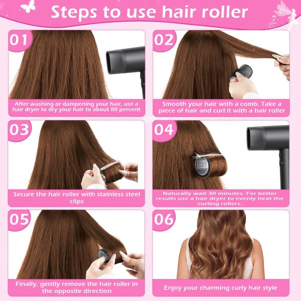 50Piece Hair Rollers Set, Self Grip Hair Rollers for Long Medium Short Hair - Image 7