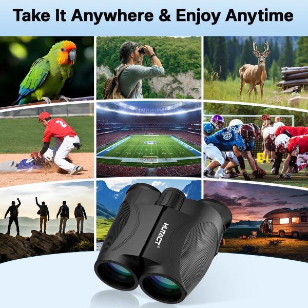HUTACT 12x25 Binoculars for Adults and Kids, Compact Binoculars with Bright - Image 7