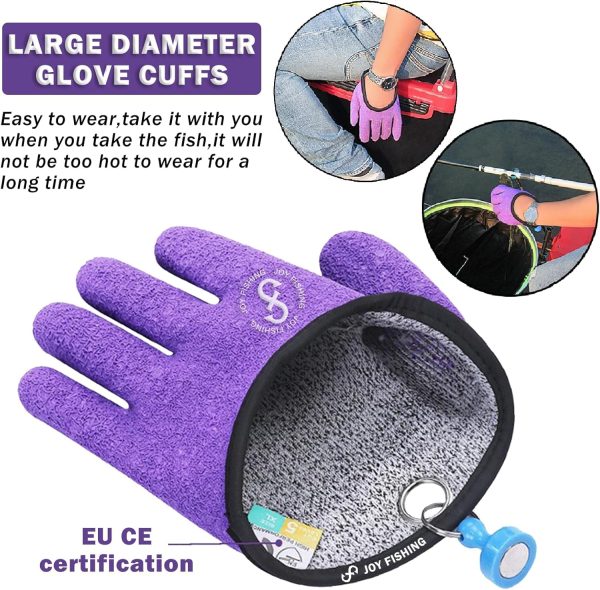 Fishing Glove with Magnet Release,Fishing Catching Gloves - Image 3