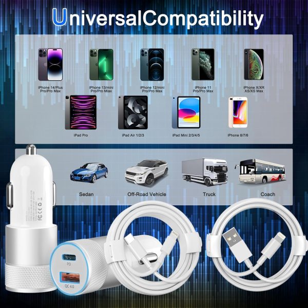 Car Charger, [Apple MFi Certified] 48W Cigarette Lighter iPhone Car Charger - Image 6