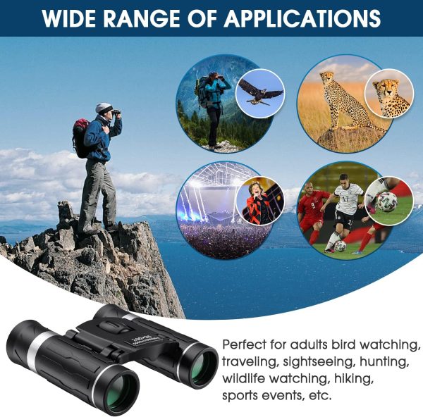 200x25 Compact Binoculars for Adults and Kids, High Powered Mini Pocket - Image 6