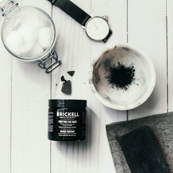 Brickell Men's Purifying Charcoal Face Mask Skin Care Product, Natural and - Image 4