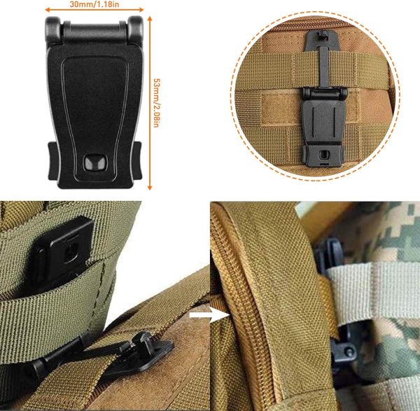 Molle Backpack Attachments Kit of 28 Accessories, D-Ring Grimloc Locking - Image 8