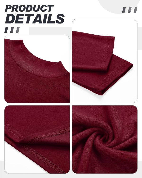 Neer 4 Pack Men's Mock Neck Shirts, Long Sleeve Turtleneck Pullover Tops - Image 4