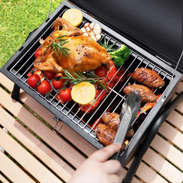 Portable Charcoal Grill, Tabletop Outdoor Barbecue Smoker, Small BBQ Grill - Image 4