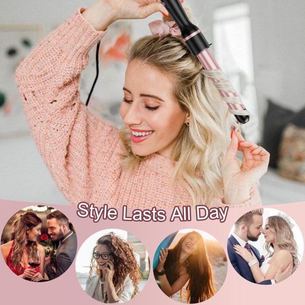 Wand Curling Iron Set, SEIPIKOL 6 in 1 Hair Straightener and Curler, 3/4 to - Image 5