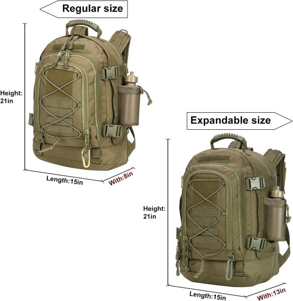 Large Tactical Backpack for Men Military Backpack with DIY System for - Image 6