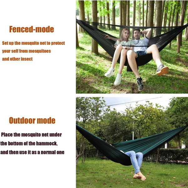 Camping Hammock with Mosquito Net and Rain Fly - Travel Hammock Bug Net - - Image 3