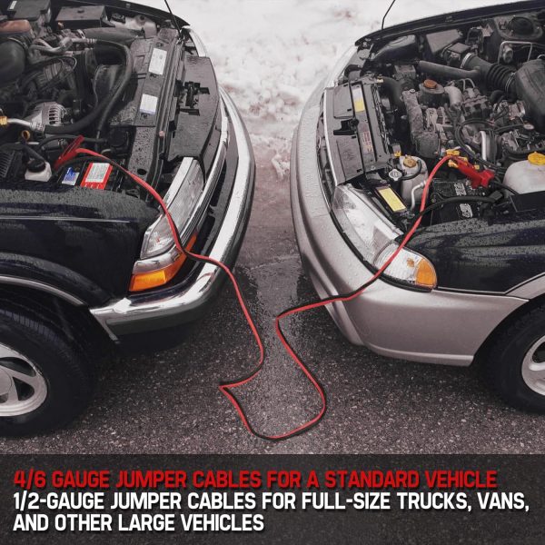 FIERYRED 1 Gauge 30 FT Quick Connect Jumper Cables, 1500A Heavy Duty - Image 5