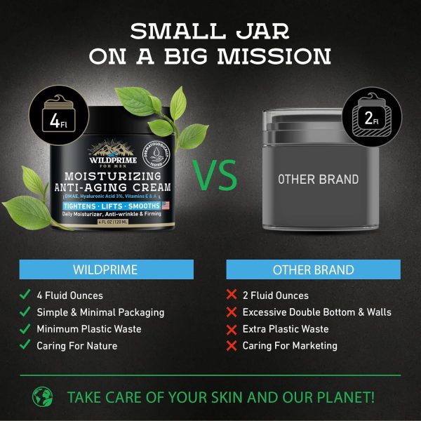 Men's Face Moisturizer Cream - Anti Aging & Wrinkle - Made in USA - - Image 7