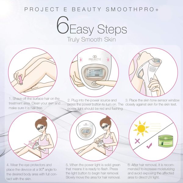 SmoothPro+ IPL Hair Removal Device by Project E Beauty | Intense Pulsed - Image 6