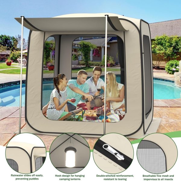 Pop Up Screen Tent House, 6×6 FT Screen Tents for Camping, Portable Screen - Image 4