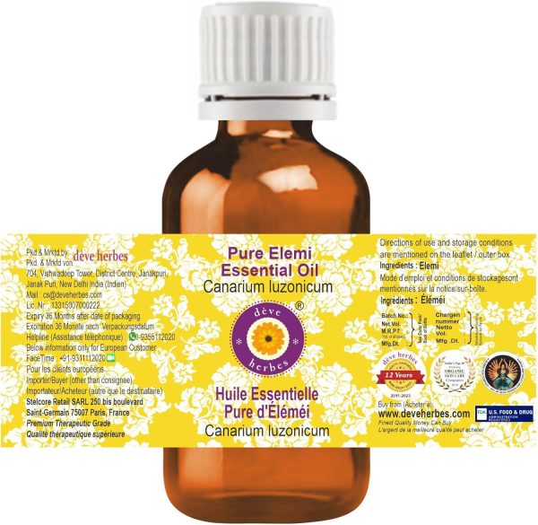 Deve Herbes Pure Elemi Essential Oil (Canarium luzonicum) Steam Distilled - Image 2