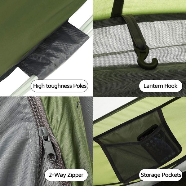 4 Person Easy Pop Up Tent,9.5’X6.6’X52'',Waterproof, Automatic Setup,2 - Image 5