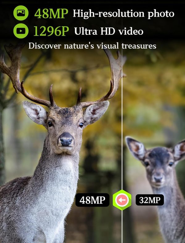 BLAZEVIDEO 2-Pack Game & Trail Camera 48MP 1296P MP4 Video No Glow Night - Image 2