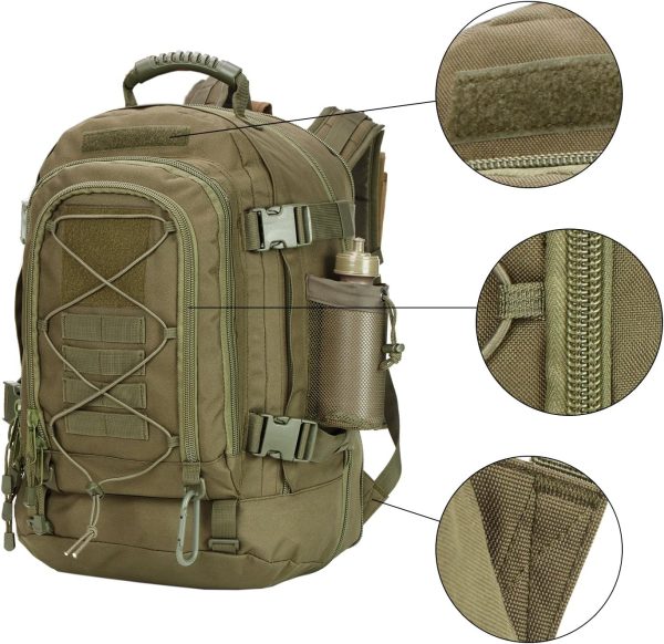 Large Tactical Backpack for Men Military Backpack with DIY System for - Image 5